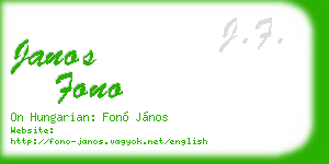 janos fono business card